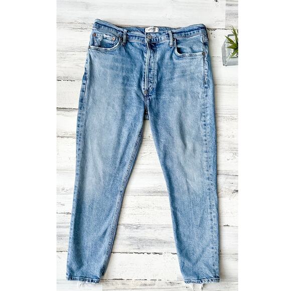 AGOLDE Nico Straight Leg High Rise Slim Denim Jeans size 31 / 10 - Picture 11 of 11